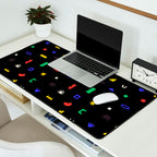Abstract colorful organic shape art pattern Desk Mat Gallery Image 2