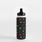 Abstract colorful organic shape art pattern Water Bottle Gallery Image 2