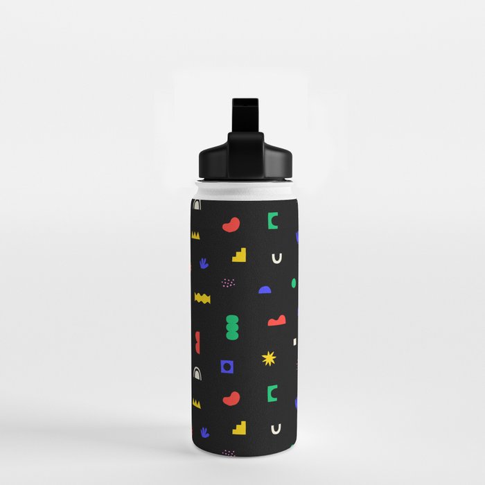 Abstract colorful organic shape art pattern Water Bottle Gallery Image 2