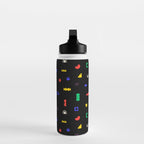 Abstract colorful organic shape art pattern Water Bottle Gallery Image 3