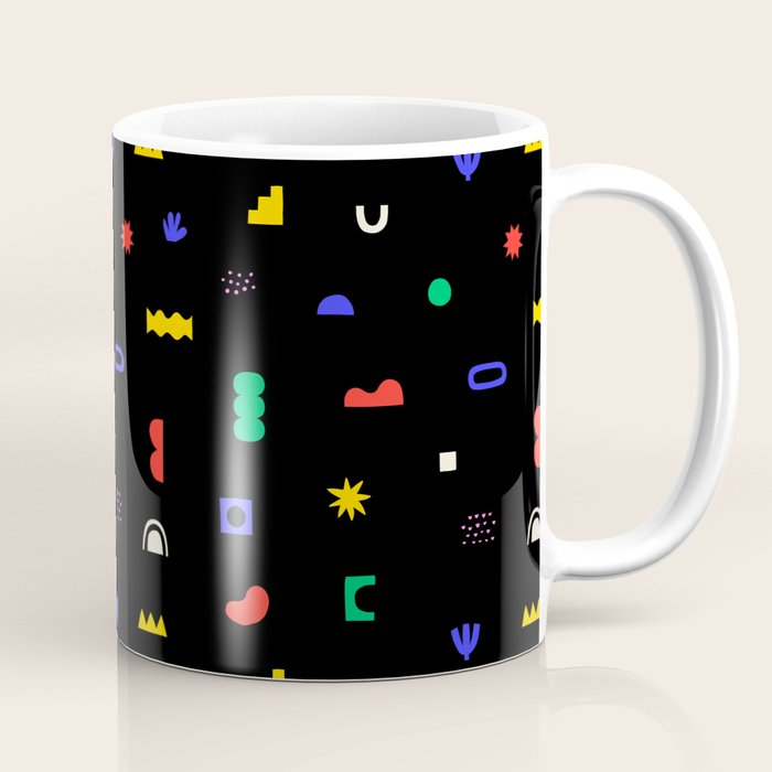 Abstract colorful organic shape art pattern Coffee Mug Gallery Image 1