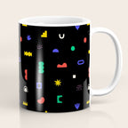Abstract colorful organic shape art pattern Coffee Mug Gallery Image 1