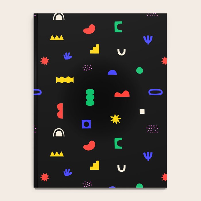 Abstract colorful organic shape art pattern Notebook Gallery Image 4