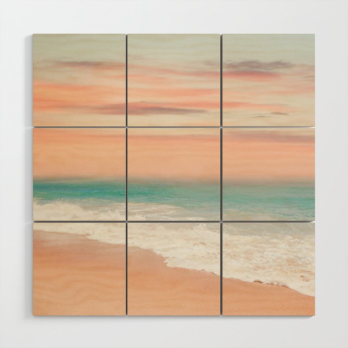 Boho, Beach Sunset Wood Wall Art Gallery Image 1