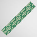 Retro green cactus plant pattern Table Runner Gallery Image 3