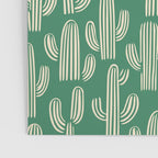 Retro green cactus plant pattern Poster Gallery Image 3