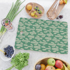 Retro green cactus plant pattern Cutting Board Gallery Image 2