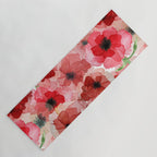 Pressed Poppy Blossom Pattern Yoga Mat Gallery Image 1