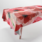 Pressed Poppy Blossom Pattern Tablecloth Gallery Image 1