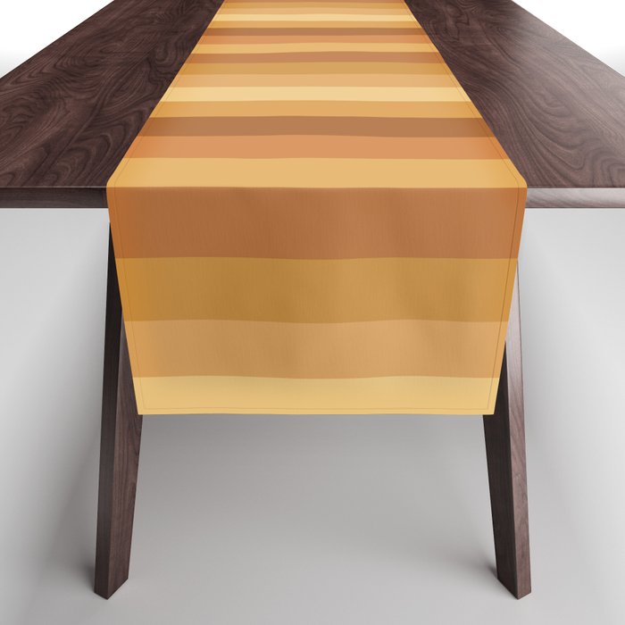 Mixed Stripes Pattern XII Orange Tones Table Runner Gallery Image 1