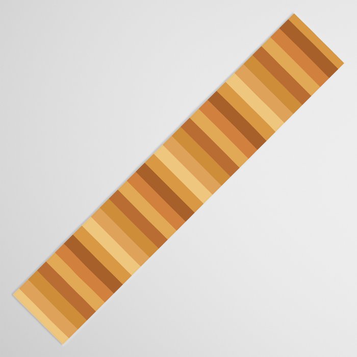 Mixed Stripes Pattern XII Orange Tones Table Runner Gallery Image 3