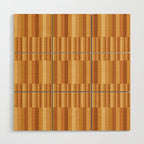 Mixed Stripes Pattern XII Orange Tones Wood Wall Art Gallery Image 1