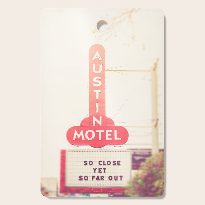 Iconic Austin Motel x Austin Texas Cutting Board Gallery Image 1