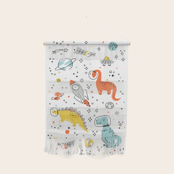 Sketchy Space Dinosaurs Wall Hanging Gallery Image 1