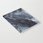 Gray Black Gradient Dramatic Flowing Abstract Painting Notebook Gallery Image 2