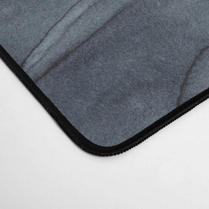 Gray Black Gradient Dramatic Flowing Abstract Painting Desk Mat Gallery Image 4