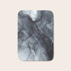 Gray Black Gradient Dramatic Flowing Abstract Painting Bath Mat Gallery Image 1
