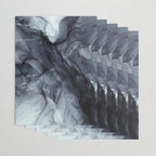 Gray Black Gradient Dramatic Flowing Abstract Painting Wrapping Paper Gallery Image 3