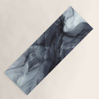 Gray Black Gradient Dramatic Flowing Abstract Painting Yoga Mat Gallery Image 1