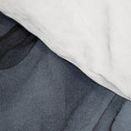 Gray Black Gradient Dramatic Flowing Abstract Painting Comforter Gallery Image 4