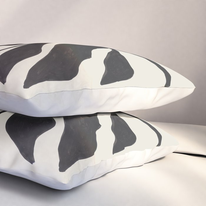 Ink Palm Plant Fossil Pillow Sham Gallery Image 3