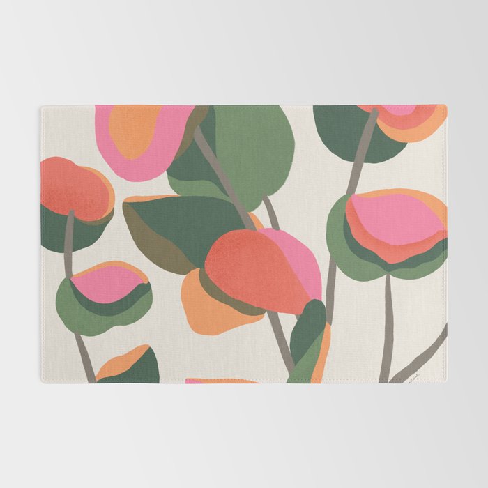Abstract Eucalyptus Leaves Rug Gallery Image 2