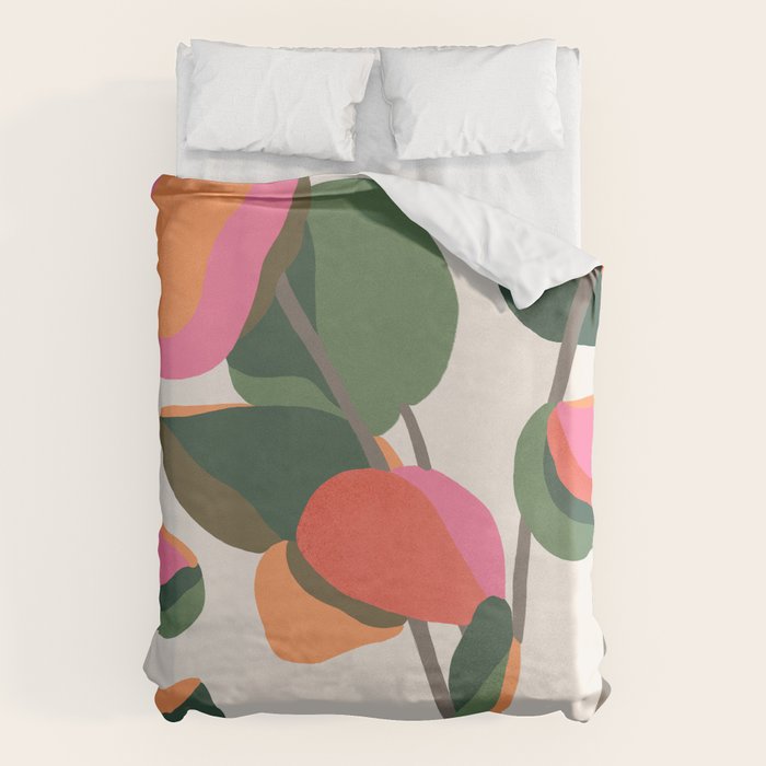 Abstract Eucalyptus Leaves Duvet Cover Gallery Image 1