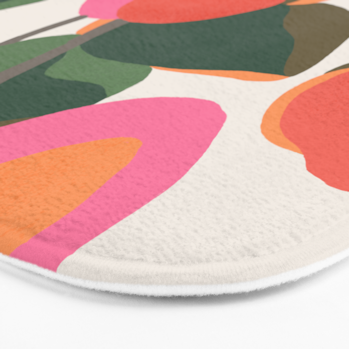 Abstract Eucalyptus Leaves Bath Mat Gallery Image 3