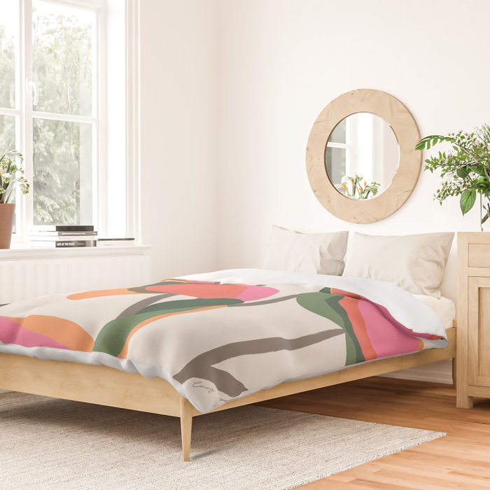 Abstract Eucalyptus Leaves Duvet Cover Gallery Image 2