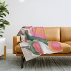 Abstract Eucalyptus Leaves Throw Blanket Gallery Image 1