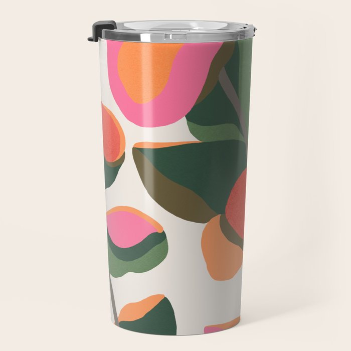 Abstract Eucalyptus Leaves Travel Mug Gallery Image 3
