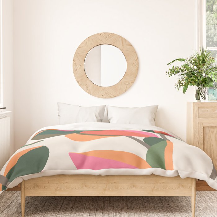 Abstract Eucalyptus Leaves Duvet Cover Gallery Image 3
