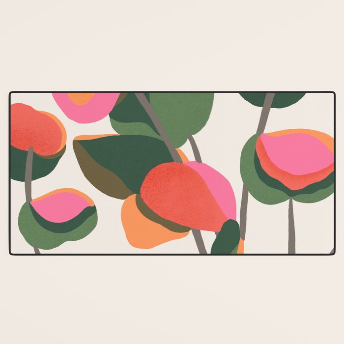 Abstract Eucalyptus Leaves Desk Mat Gallery Image 3