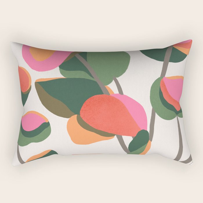 Abstract Eucalyptus Leaves Rectangular Pillow Gallery Image 2