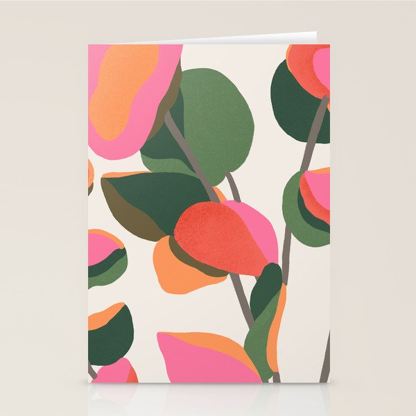 Abstract Eucalyptus Leaves Stationery Card Gallery Image 1