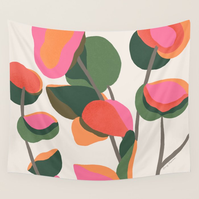 Abstract Eucalyptus Leaves Wall Tapestry Gallery Image 4