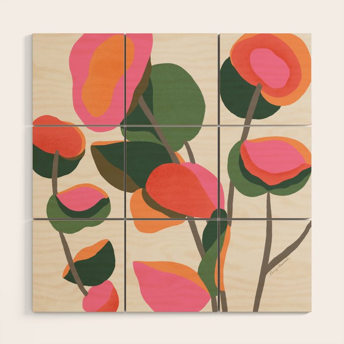 Abstract Eucalyptus Leaves Wood Wall Art Gallery Image 1