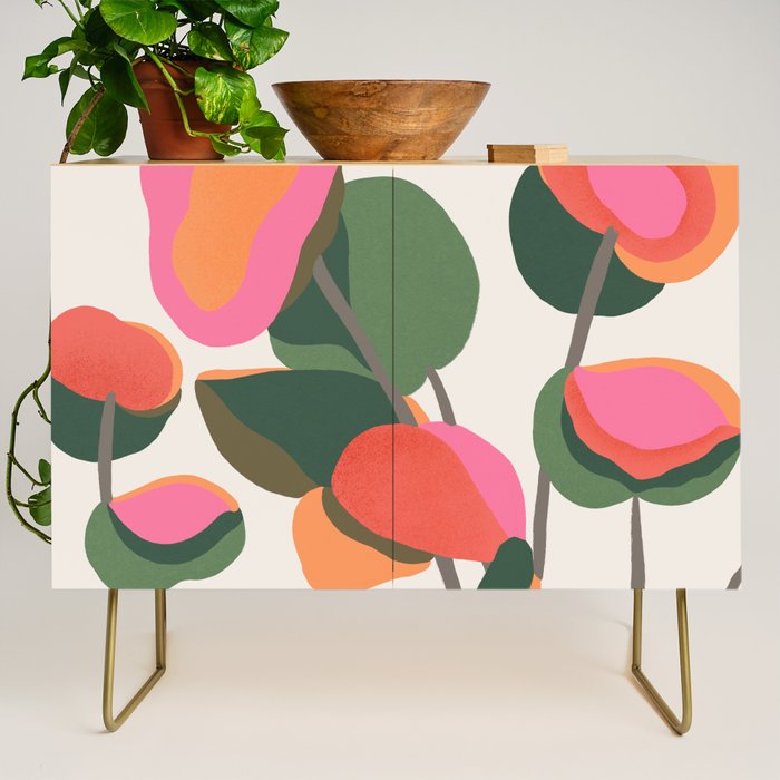 Abstract Eucalyptus Leaves Credenza Gallery Image 1