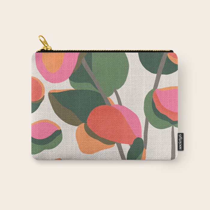 Abstract Eucalyptus Leaves Carry All Pouch Gallery Image 1