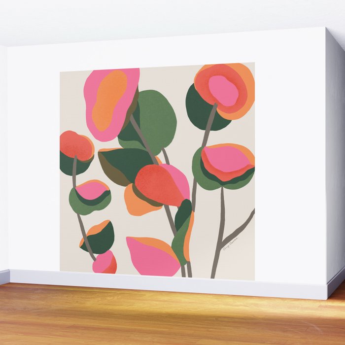 Abstract Eucalyptus Leaves Wall Mural Gallery Image 2