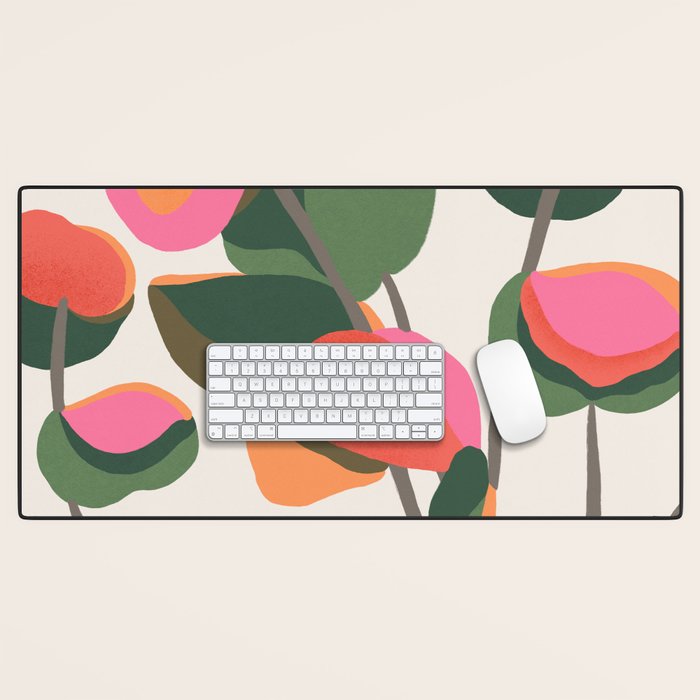 Abstract Eucalyptus Leaves Desk Mat Gallery Image 1