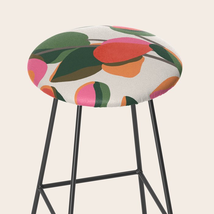 Abstract Eucalyptus Leaves Stool Gallery Image 2