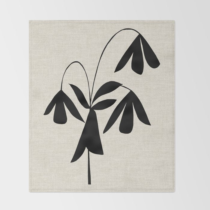 Bell Flower Throw Blanket Gallery Image 2