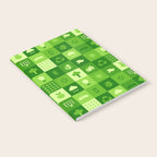 Green eco friendly nature geometric mosaic pattern Notebook Gallery Image 2