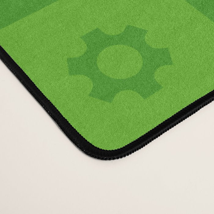 Green eco friendly nature geometric mosaic pattern Desk Mat Gallery Image 4