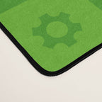 Green eco friendly nature geometric mosaic pattern Desk Mat Gallery Image 4