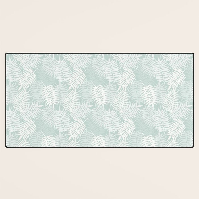 Palm Leaves . Soft Aqua Desk Mat Gallery Image 3