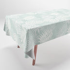 Palm Leaves . Soft Aqua Tablecloth Gallery Image 1