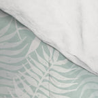 Palm Leaves . Soft Aqua Comforter Gallery Image 4