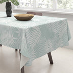 Palm Leaves . Soft Aqua Tablecloth Gallery Image 3